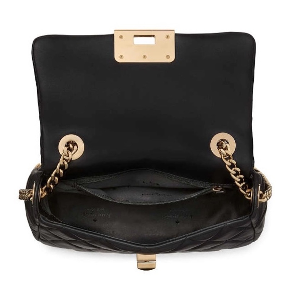 KATE SPADE Carey quilted small flap chain crossbody bag🖤🖤 - Picture 5 of 9